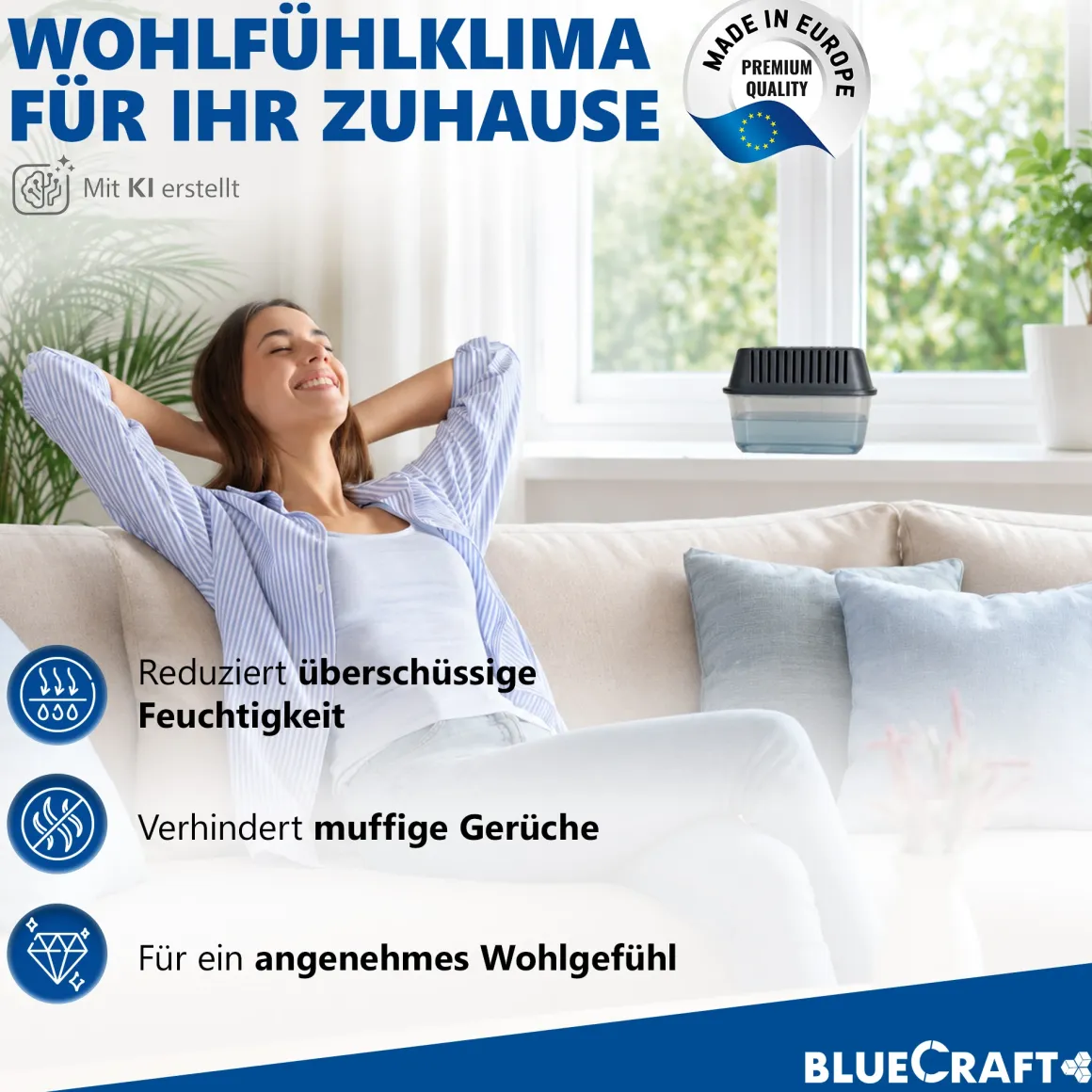 10x 1 kg Luftentfeuchter Prills Nachfüllpack im Vliesbeutel für Granulat Raumentfeuchter