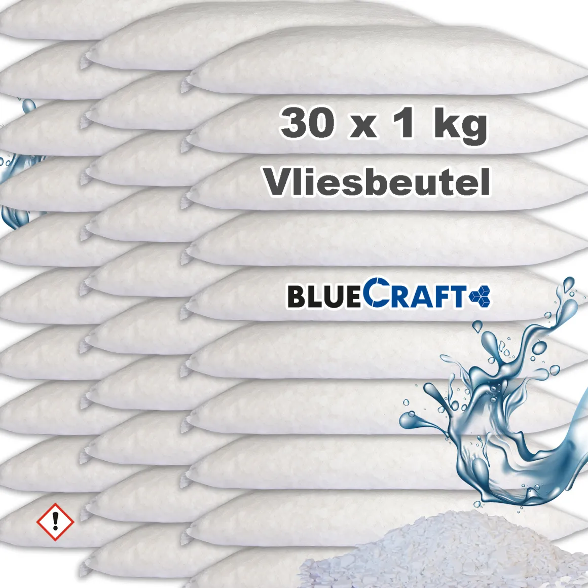 30x 1kg Raum Luftentfeuchter Granulat im Vliesbeutel