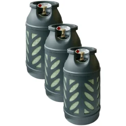 3x Premium Composite Eigentums  Propan-Gasflasche 10 kg (leer)