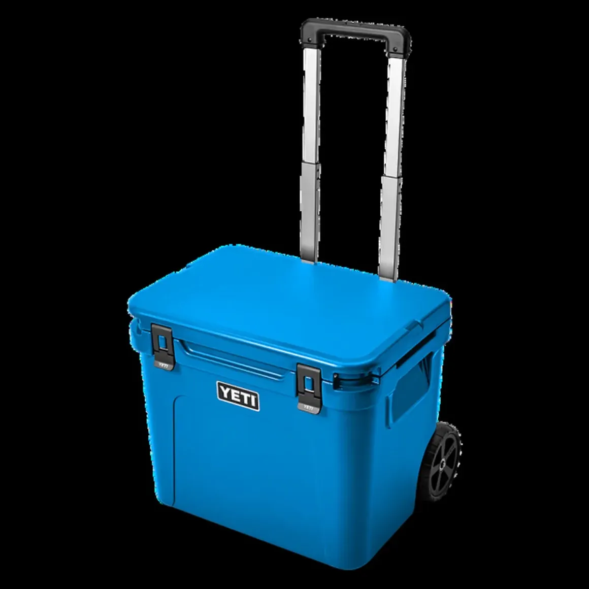 Yeti Kühlbox Roadie 60 auf Rädern hellblau