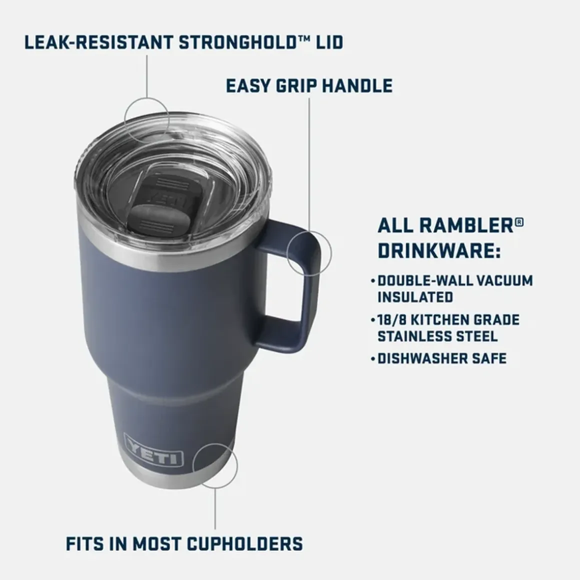 YETI Rambler Travel Mug rot 30 Oz